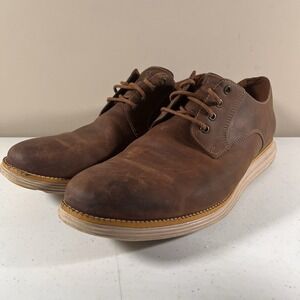 COLE HAAN Original Grand Plain-Toe Derby Brown Oxfords C30305 Mens Size 11.5 M